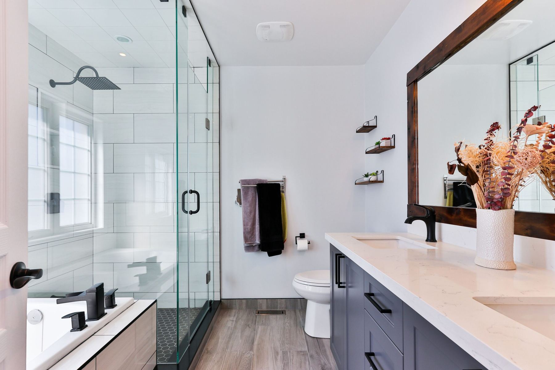 Clean modern bathroom